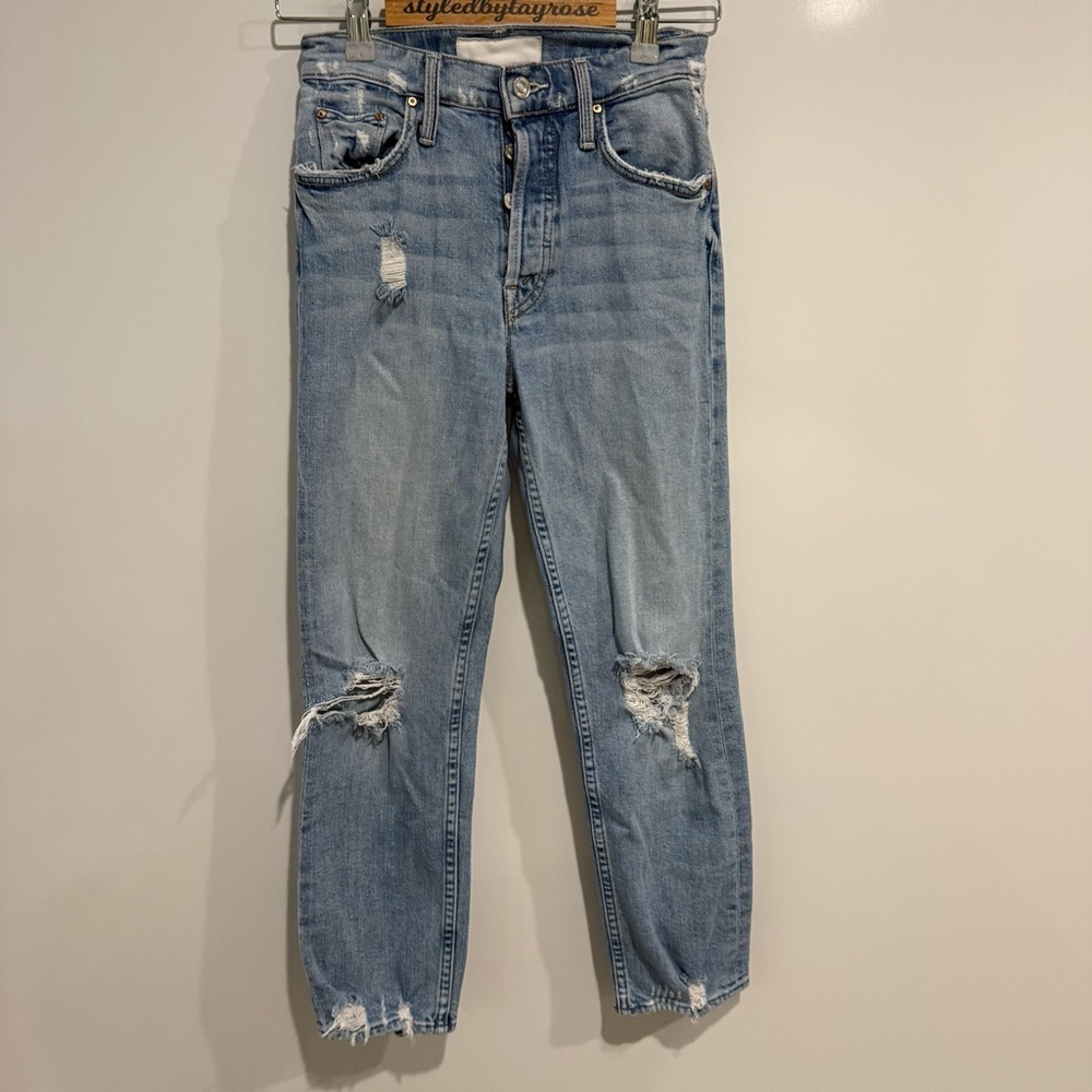 Mother Superior The Tomcat Distressed Straight Leg Jeans In The Confession - Picture 4 of 12